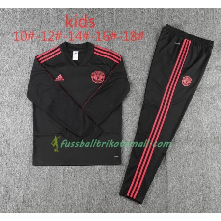 Manchester United Kinder Sweatshirts Anzüge Schwarz 2018-2019